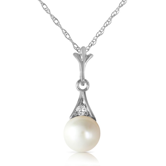 Galaxy Gold Products Jewelry - GOLD NECKLACE WITH DIAMOND & PEARL